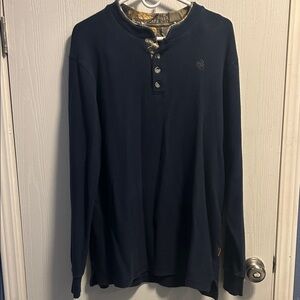 Legendary Whitetails Navy Long Sleeve Henley Shirt